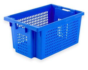 Caixa de plástico fundo fechado, lados gradeados Ref. 9753