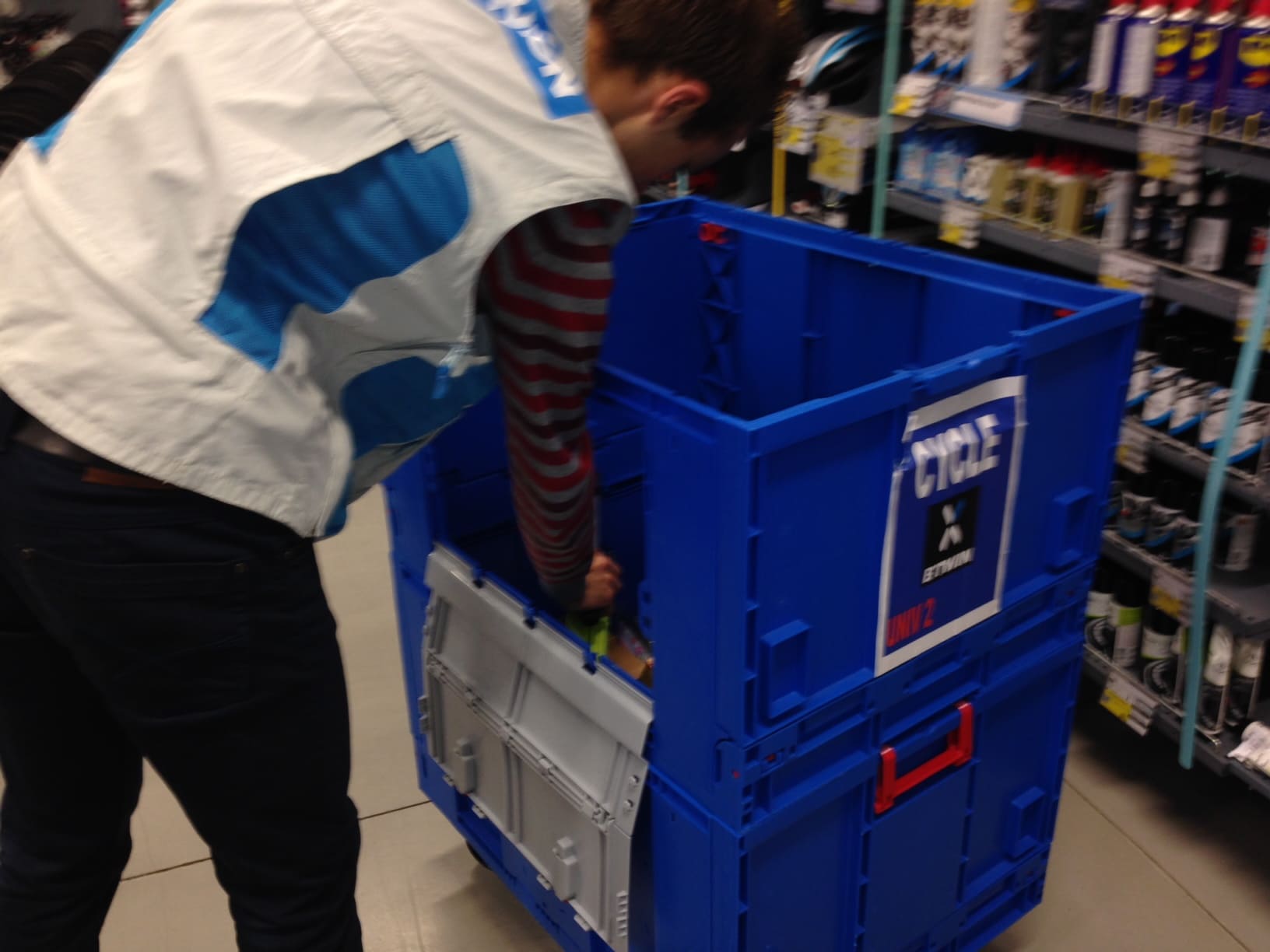 Caixas rebatíveis decathlon