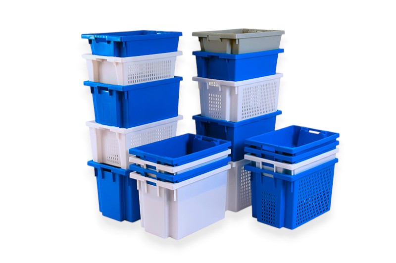 Caixas empilhadas e encaixadas serie-9000