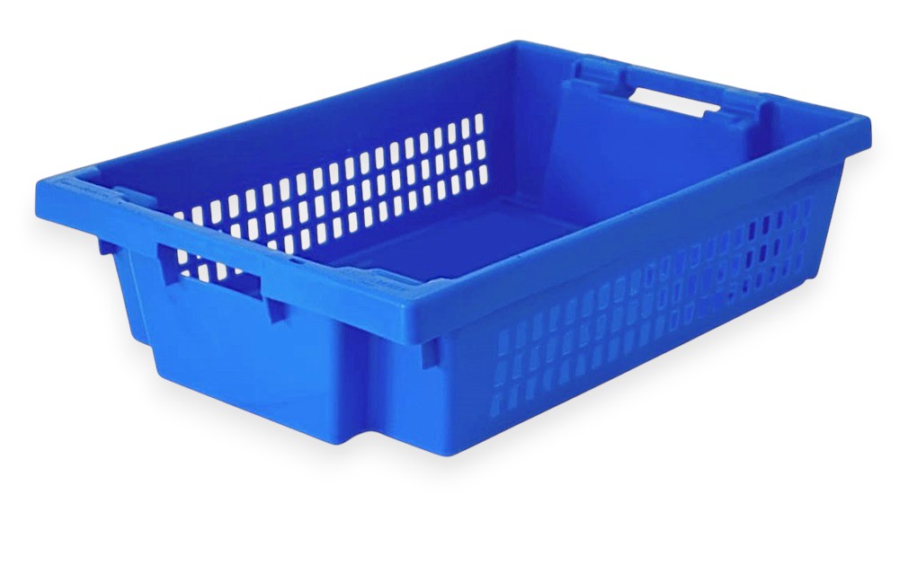 Caixa de plástico fundo fechado, lados gradeados Ref. 9903