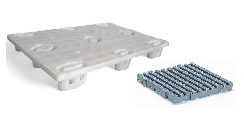 Paletes e estrados de plástico Paletes e estrados de plástico