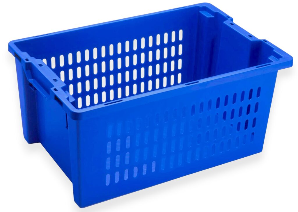 Caixa de plástico fundo fechado, lados gradeados Ref. 2273